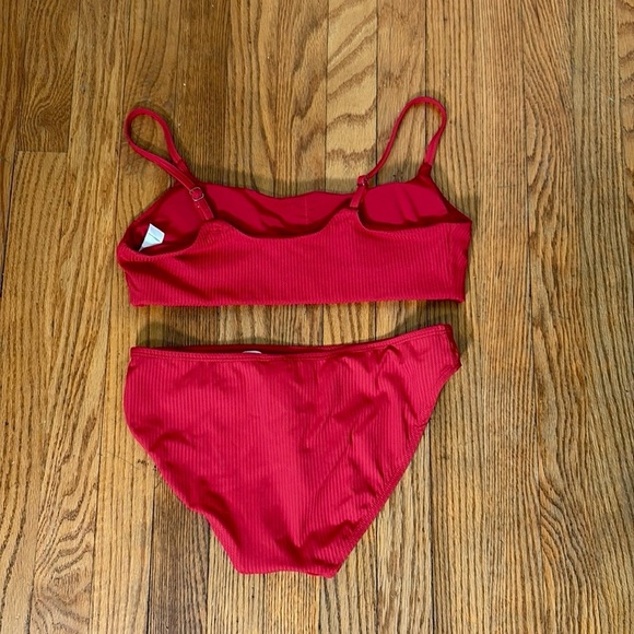Andie x Mindy Bikini Set Maui Top Rib Swimsuit Flame Red size small NWT/NWOT - Picture 5 of 14